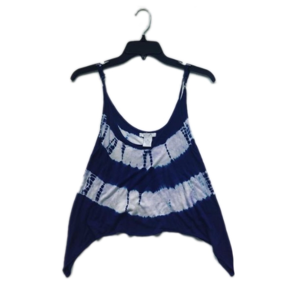 dELia*s Blue Tie-Dye Crop Cami, XS